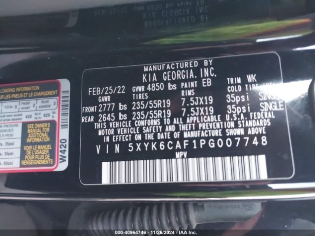 5XYK6CAF1PG007748 KIA Sportage X-line