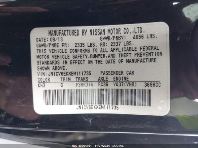 JN1CV6EKXEM111735 Infiniti Q60 Sport