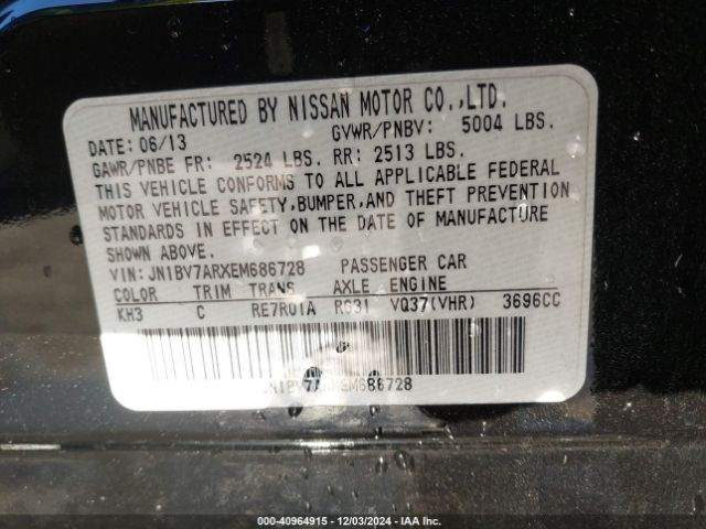JN1BV7ARXEM686728 Infiniti Q50 Premium