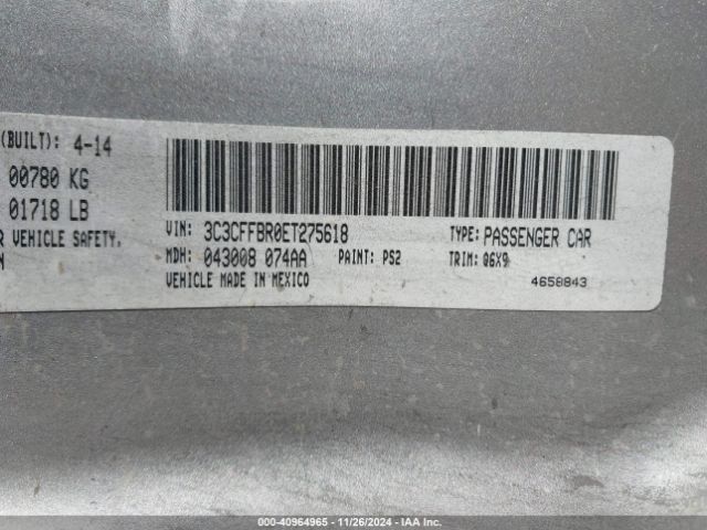 2014 FIAT 500 3C3CFFBR0ET275618 Photo 8