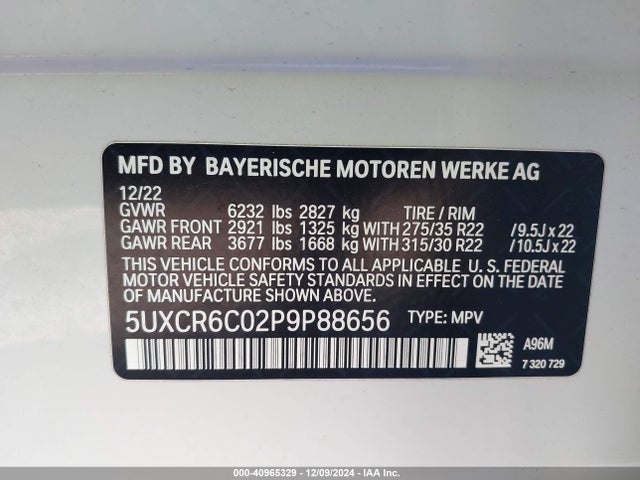5UXCR6C02P9P88656 BMW X5
