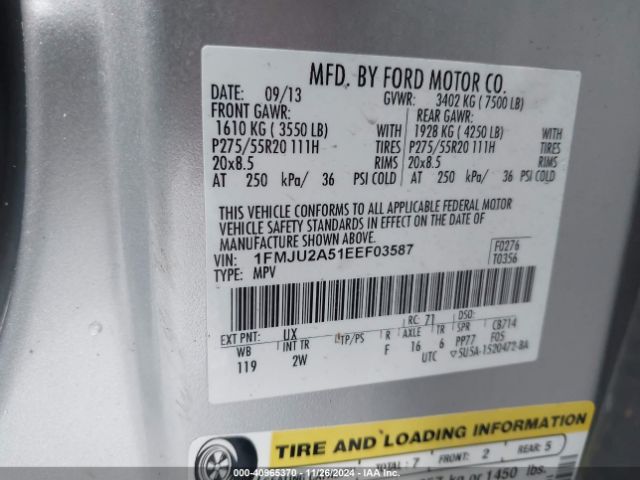 1FMJU2A51EEF03587 Ford Expedition Limited