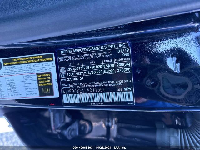 4JGFB4KE1LA011555 Mercedes-Benz Gle 350 4matic
