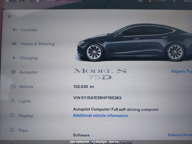 5YJSA1E26HF195363 Tesla Model S 100d/60d/75d/90d/p100d