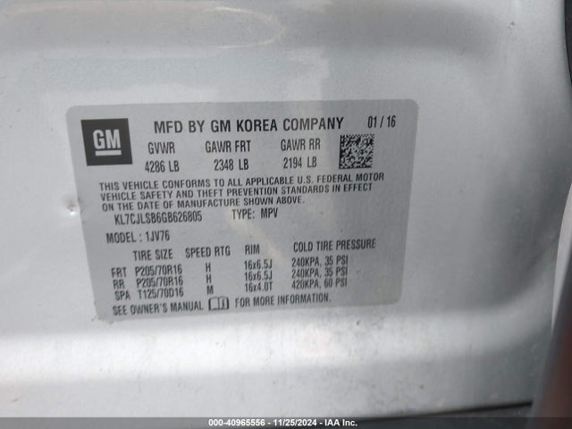 Chevrolet Trax Lt 2016 KL7CJLSB6GB626805 Image 9