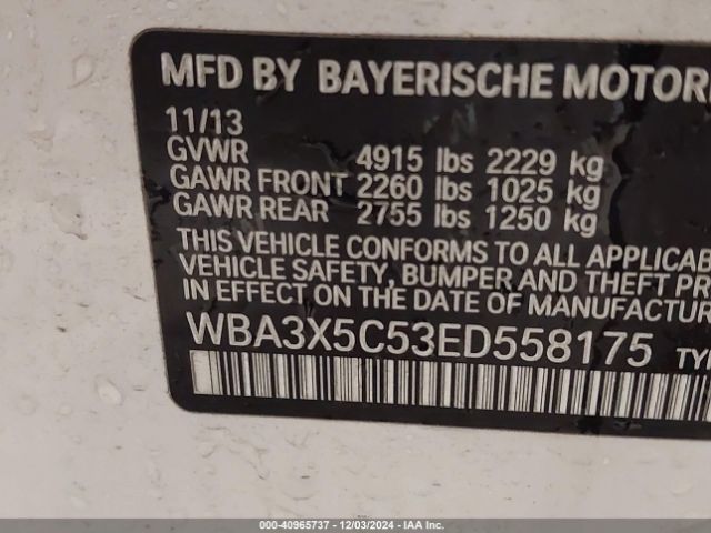 WBA3X5C53ED558175 BMW 328i Gran Turismo Xdrive