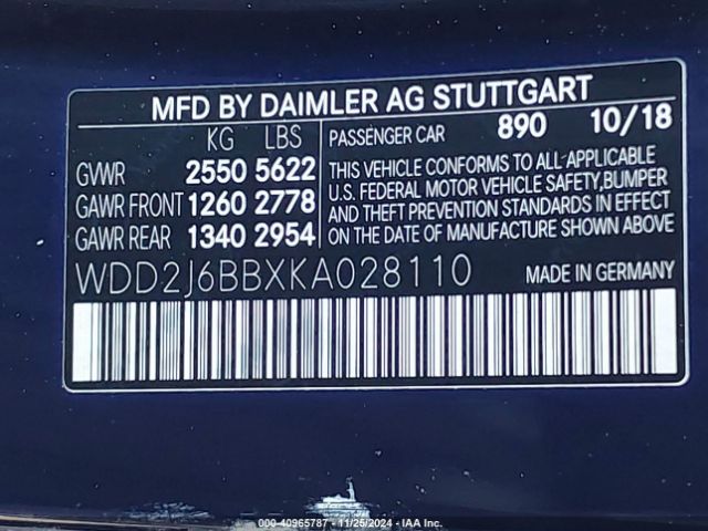 2019 MERCEDES-BENZ AMG CLS 53 WDD2J6BBXKA028110 Photo 8