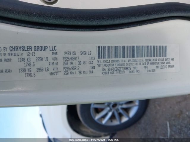 3C4PDCBG6ET189875 Dodge Journey Sxt