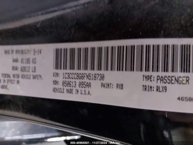 1C3CCCBG6FN518730 Chrysler 200 S