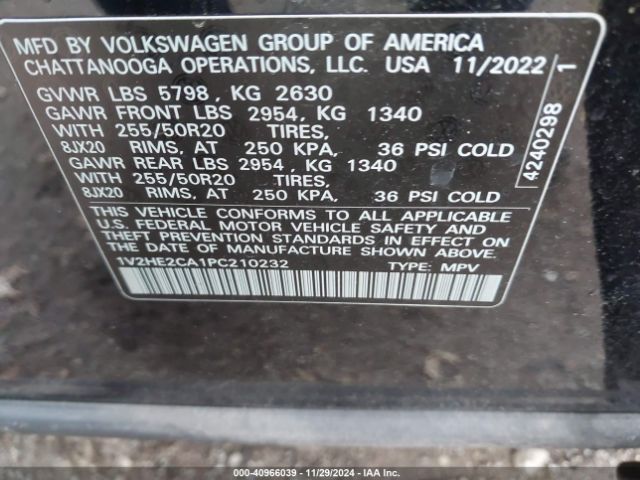 2023 VOLKSWAGEN ATLAS CROSS SPORT 1V2HE2CA1PC210232 Photo 8