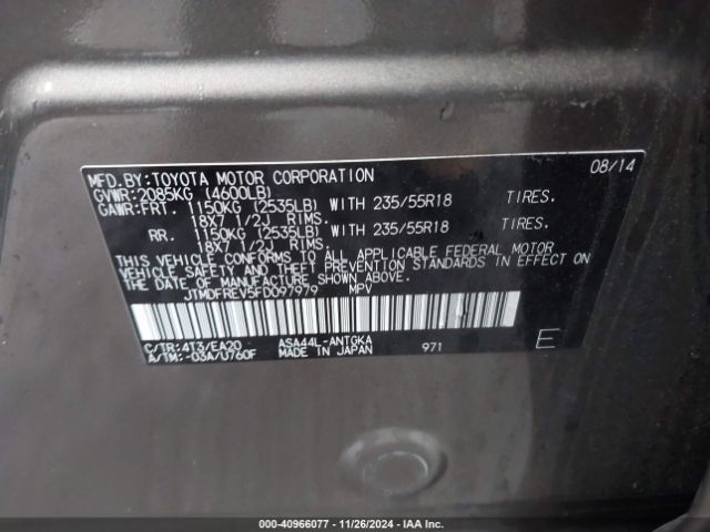 JTMDFREV5FD097979 Toyota Rav4 Limited