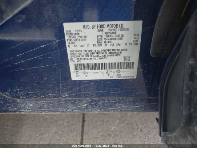 2FMTK4J88FBC38202 Ford EDGE SEL