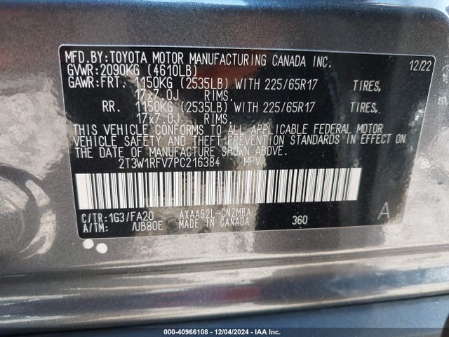 Toyota Rav4 Xle 2023 2T3W1RFV7PC216384 Image 9