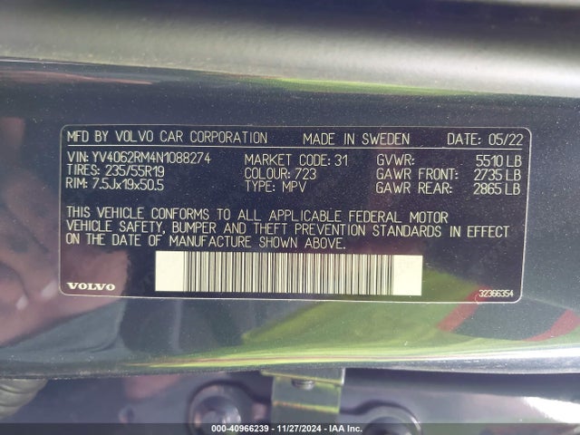 YV4062RM4N1088274 Volvo Xc60 B6 R-design