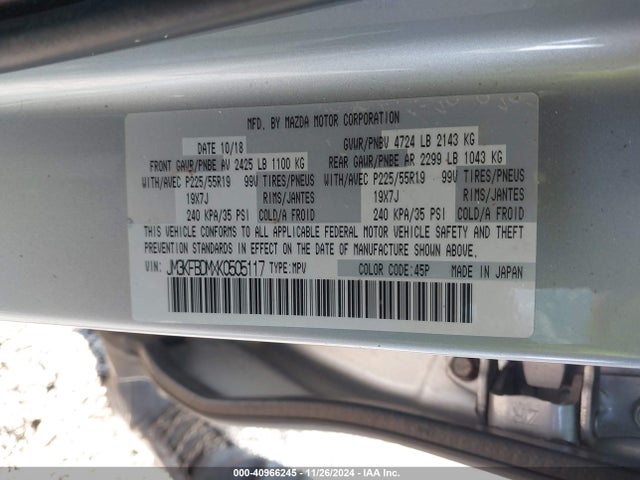 Mazda Cx-5 Grand Touring 2019 JM3KFBDMXK0505117 Image 9