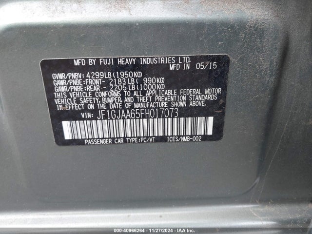 JF1GJAA65FH017073 Subaru Impreza