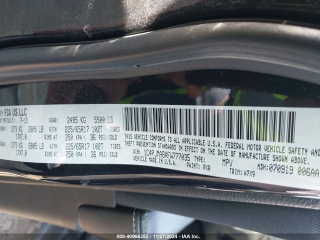 1C4PJMABXFW777035 Jeep Cherokee Sport