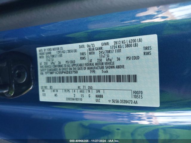 1FTMF1C55PKE63750 Ford F-150 Xlt