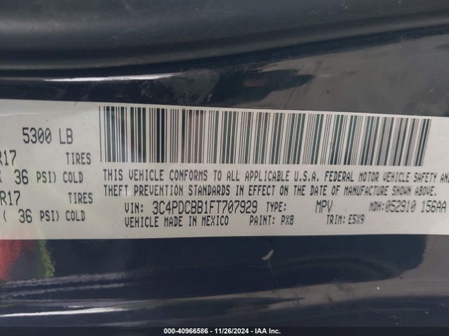 3C4PDCBB1FT707929 Dodge Journey Sxt