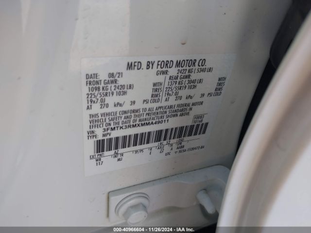 3FMTK3RMXMMA49011 Ford Mustang Mach-e Premium