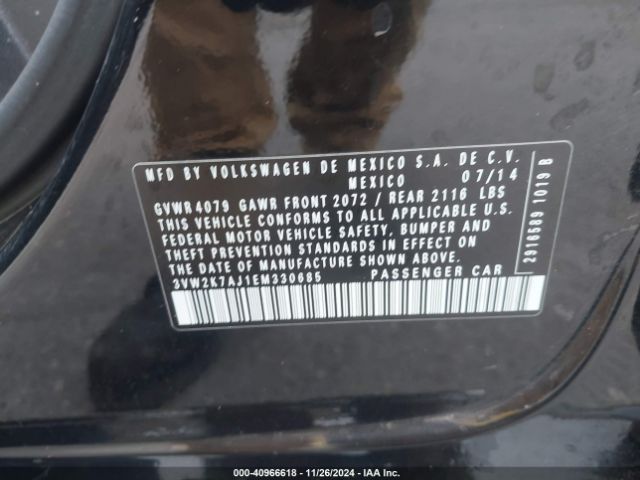 3VW2K7AJ1EM330685 Volkswagen Jetta 2.0l S