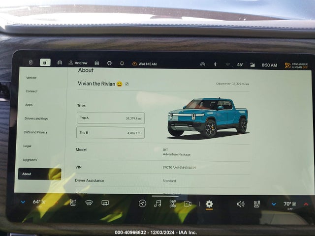 Rivian R1t Adventure 2022 7FCTGAAA4NN014039 Image 7