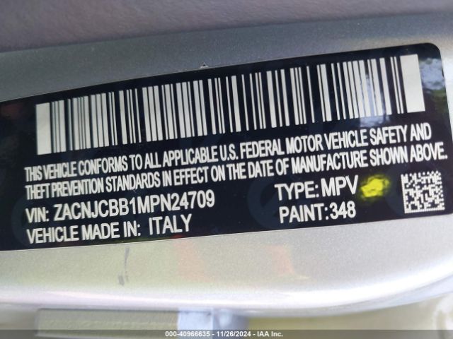 ZACNJCBB1MPN24709 Jeep Renegade Latitude Fwd