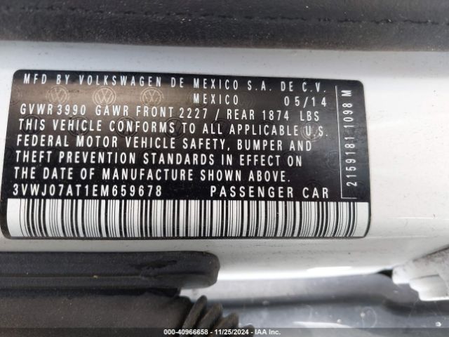 3VWJ07AT1EM659678 Volkswagen Beetle 1.8t
