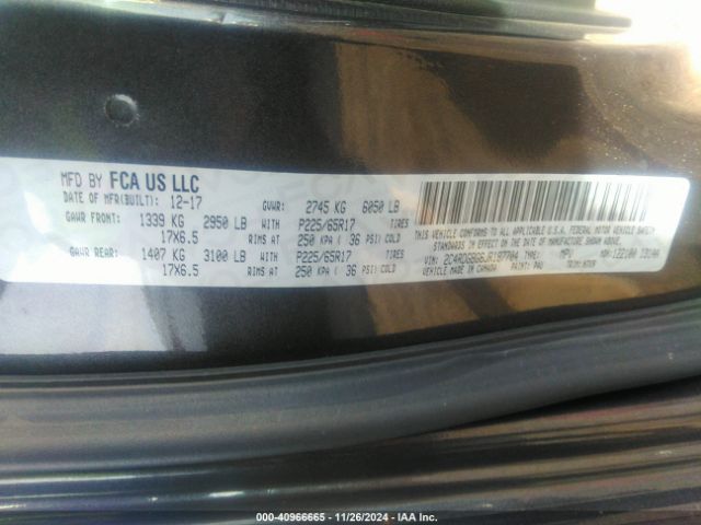 2C4RDGBG6JR187704 Dodge Grand Caravan Se Plus