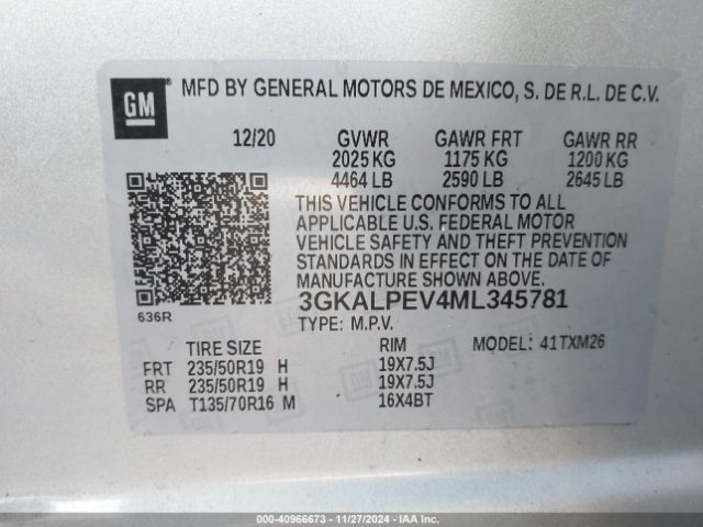 3GKALPEV4ML345781 GMC Terrain Fwd Slt