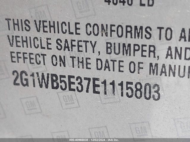 2G1WB5E37E1115803 Chevrolet Impala Limited Lt