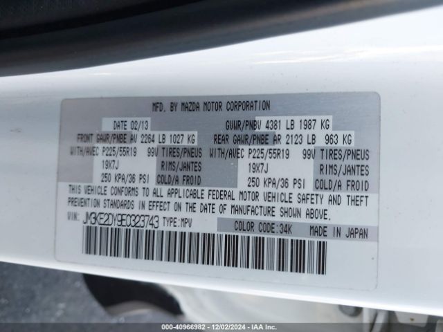 JM3KE2DY9E0323743 Mazda Cx-5 Grand Touring