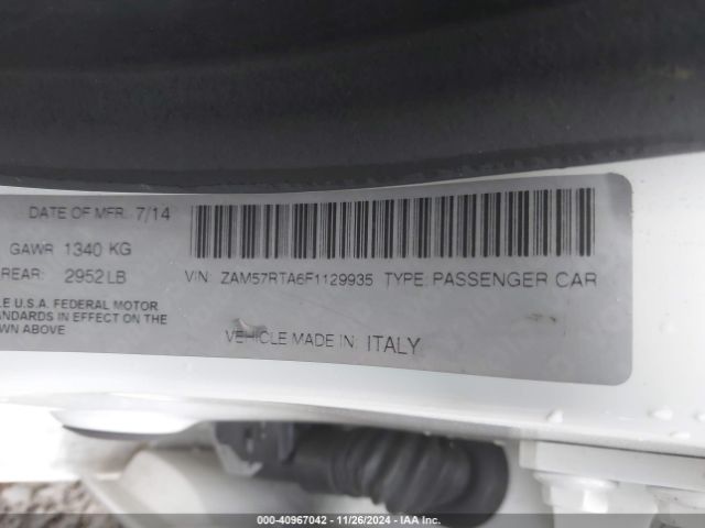 ZAM57RTA6F1129935 Maserati Ghibli S Q4