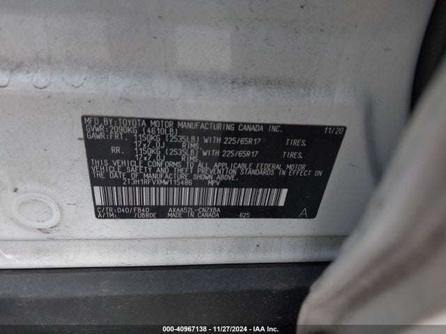 Toyota RAV4 LE 2021 2T3H1RFVXMW115486 Image 9