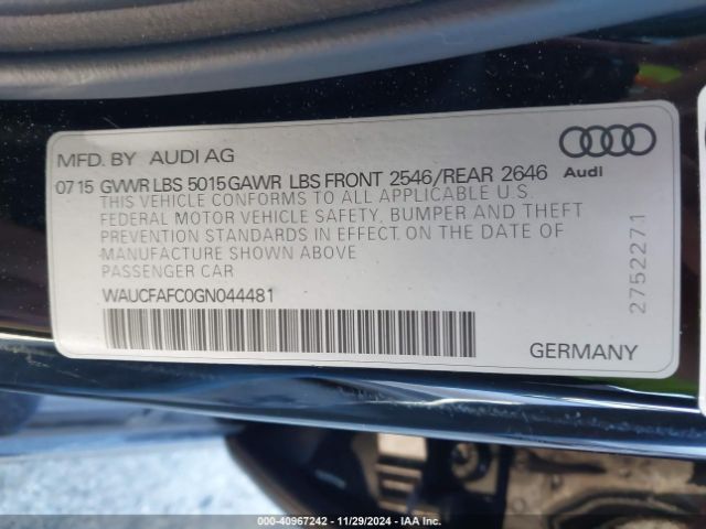 WAUCFAFC0GN044481 Audi A6 2.0t Premium