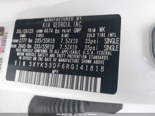 5XYK53DF6RG141818 KIA Sportage Sx-prestige