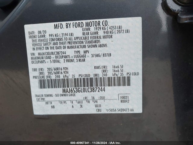 Ford Ecosport Se 2020 MAJ6S3GL0LC387244 Image 9