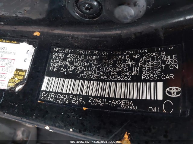 Toyota Prius V Two 2014 JTDZN3EU9E3326262 Image 9