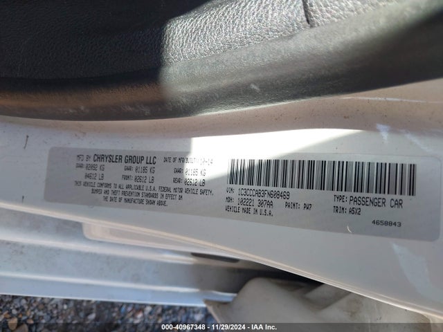Chrysler 200 Limited 2015 1C3CCCAB3FN608469 Image 9