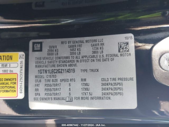 1GTN1LEC2GZ114319 GMC SIERRA 1500