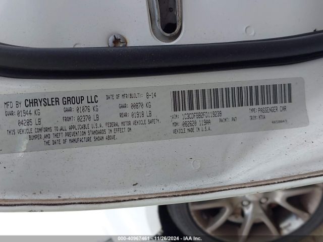 1C3CDFBB2FD119239 Dodge DART SXT