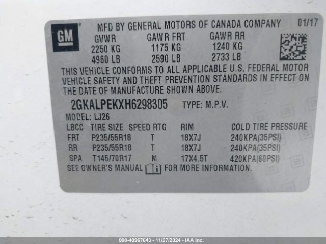 2GKALPEKXH6298305 GMC Terrain Slt