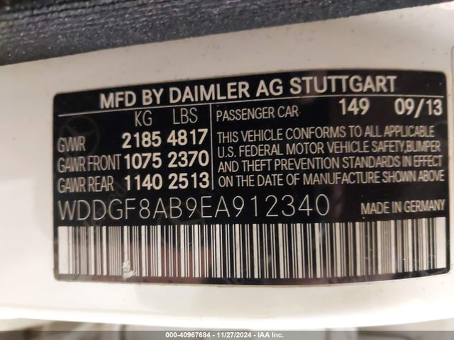 WDDGF8AB9EA912340 Mercedes-Benz C 300 Luxury 4matic/sport 4matic