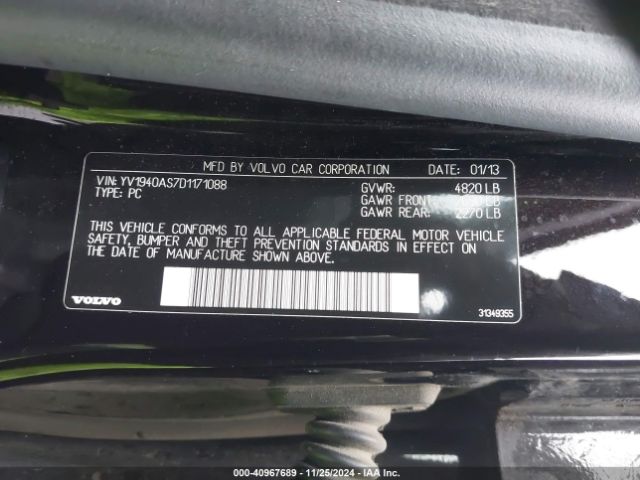 2013 VOLVO S80 YV1940AS7D1171088 Photo 8