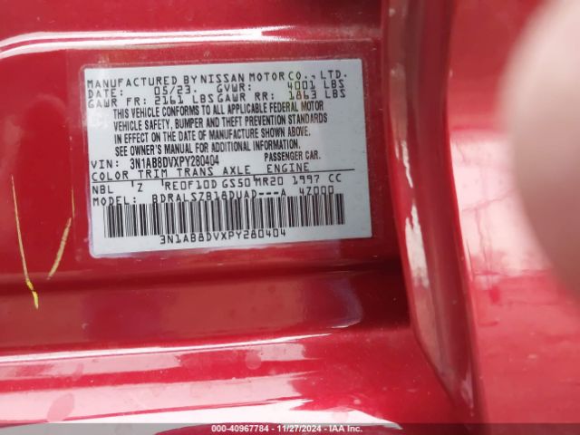 3N1AB8DVXPY280404 Nissan Sentra Sr Xtronic Cvt