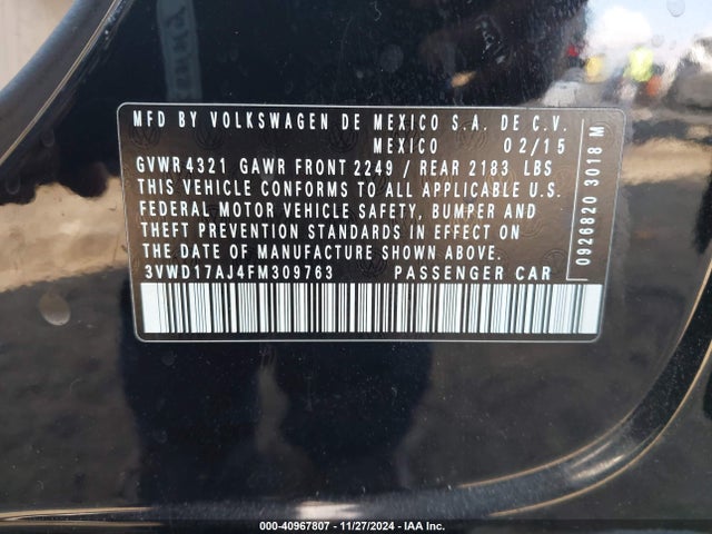 3VWD17AJ4FM309763 Volkswagen Jetta 1.8t Se
