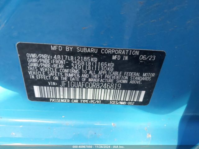 JF1GUAFC0R8246819 Subaru Impreza Sport 5-door
