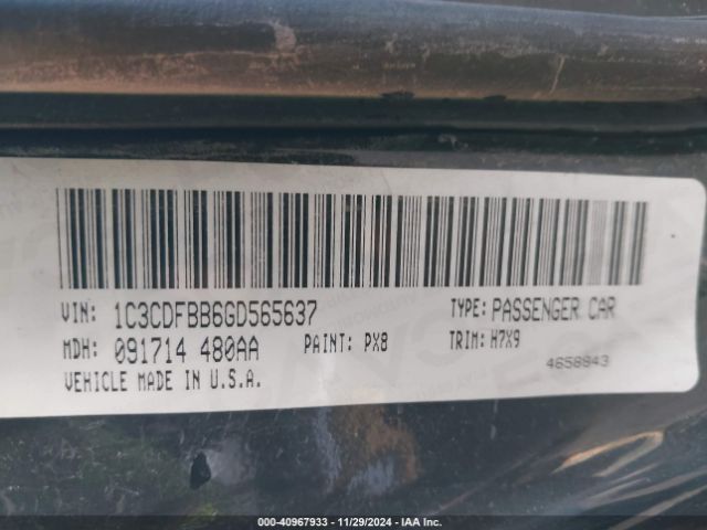 1C3CDFBB6GD565637 Dodge DART SXT