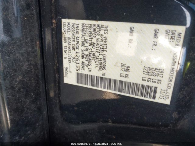 1N4AL3AP0GC126155 Nissan Altima 2.5 Sv