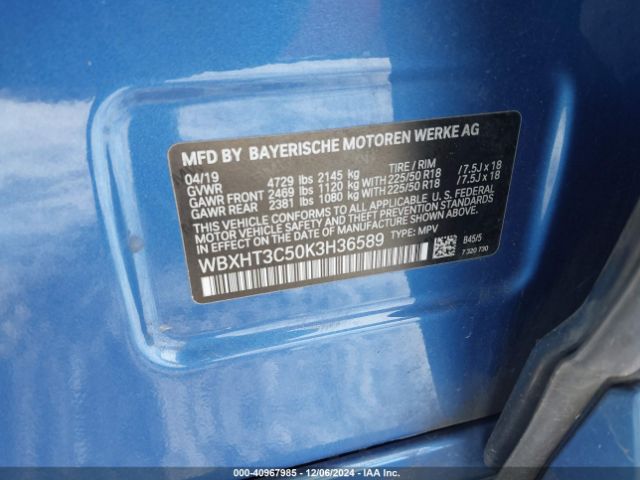 WBXHT3C50K3H36589 BMW X1 Xdrive28i